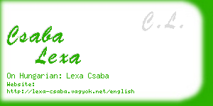 csaba lexa business card
